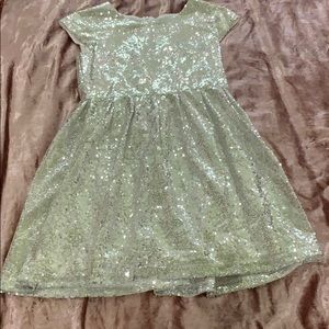 A sequin short sleeved dress